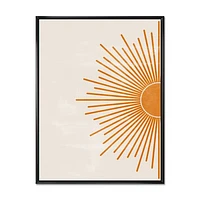 Orange Sun Print I  Canvas Wall Art