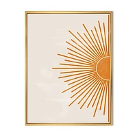 Orange Sun Print I  Canvas Wall Art