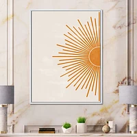 Orange Sun Print I  Canvas Wall Art