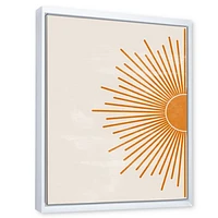 Orange Sun Print I  Canvas Wall Art