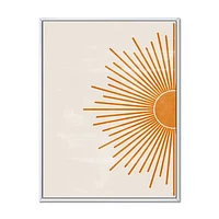 Orange Sun Print I  Canvas Wall Art