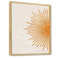 Orange Sun Print I  Canvas Wall Art