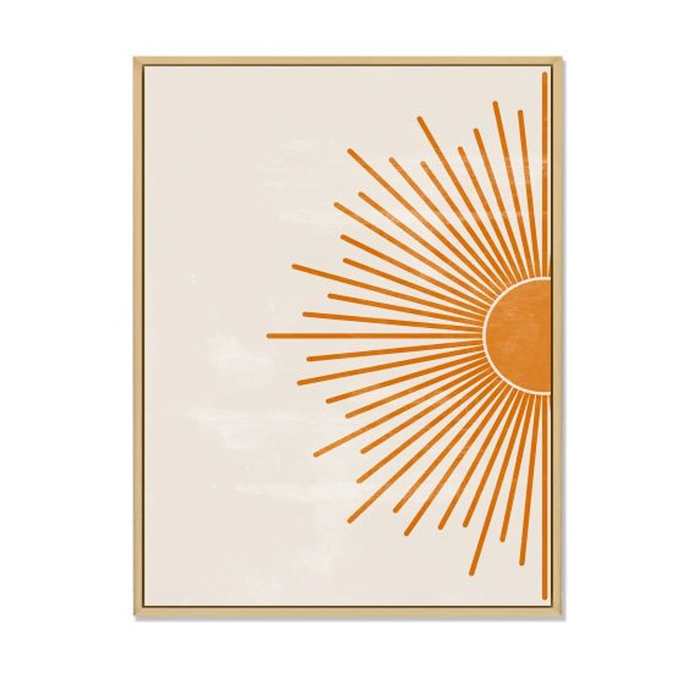 Orange Sun Print I  Canvas Wall Art