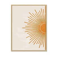 Orange Sun Print I  Canvas Wall Art