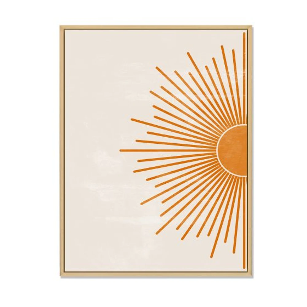 Orange Sun Print I  Canvas Wall Art