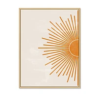 Orange Sun Print I  Canvas Wall Art