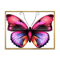 Bright Pink Butterfly Portrait  Wall Art