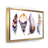 Purple Boho Feathers  Wall Art