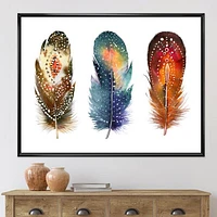 Colourful Boho Feather Set IX  Wall Art