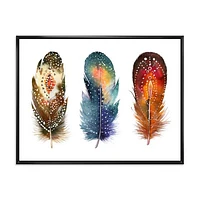 Colourful Boho Feather Set IX  Wall Art