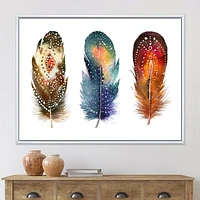 Colourful Boho Feather Set IX  Wall Art