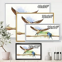 Two Barn Swallows Birds  Wall Art