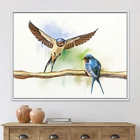 Two Barn Swallows Birds  Wall Art