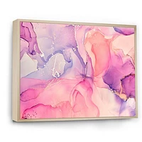 Pink and Purple Abstract Marble Texture I Canvas Wall Art Print