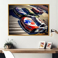 American Race Car Framed Wall Art