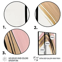 Minimalism Pink And Gold Cubic Fusion V Wall Art