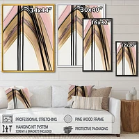 Minimalism Pink And Gold Cubic Fusion V Wall Art