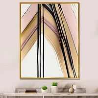 Minimalism Pink And Gold Cubic Fusion IX Wall Art
