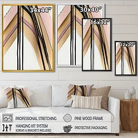 Minimalism Pink And Gold Cubic Fusion IX Wall Art