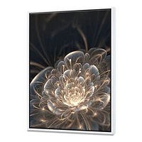 Fractal Flower with Golden Rays  Canvas Art Print