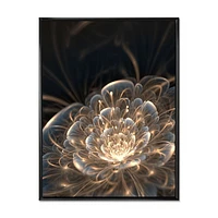 Fractal Flower with Golden Rays  Canvas Art Print