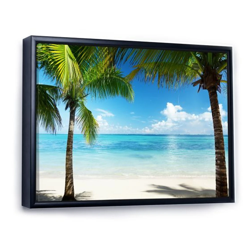 Palm Trees and Sea  Canvas Wall Art