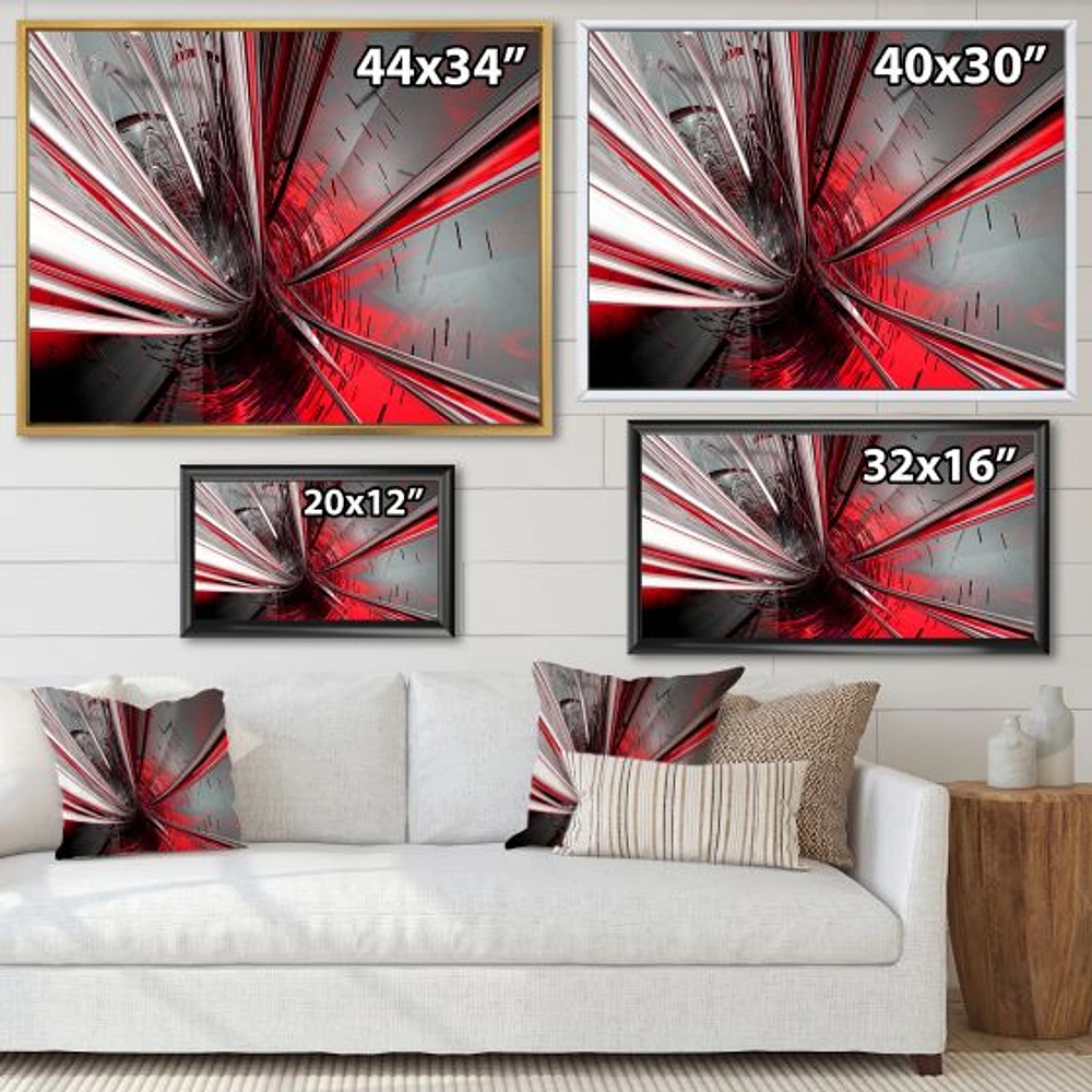 Fractal 3D Deep into Middle Art Canvas Print