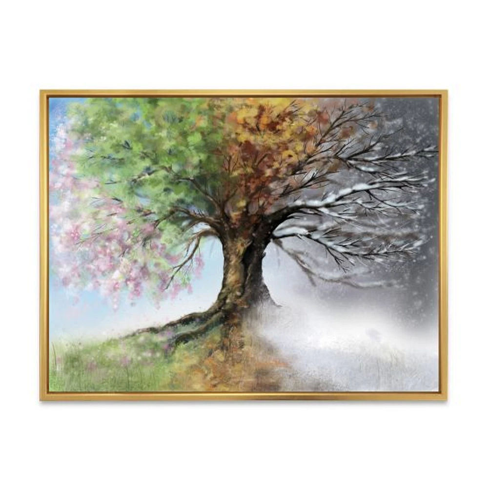 Toile imprimée « Tree with Four Seasons