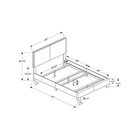 Contemporary Upholstered Bedframe - Twin