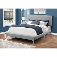Rectangular Elegant Nailhead Trim Bed Frame - Queen