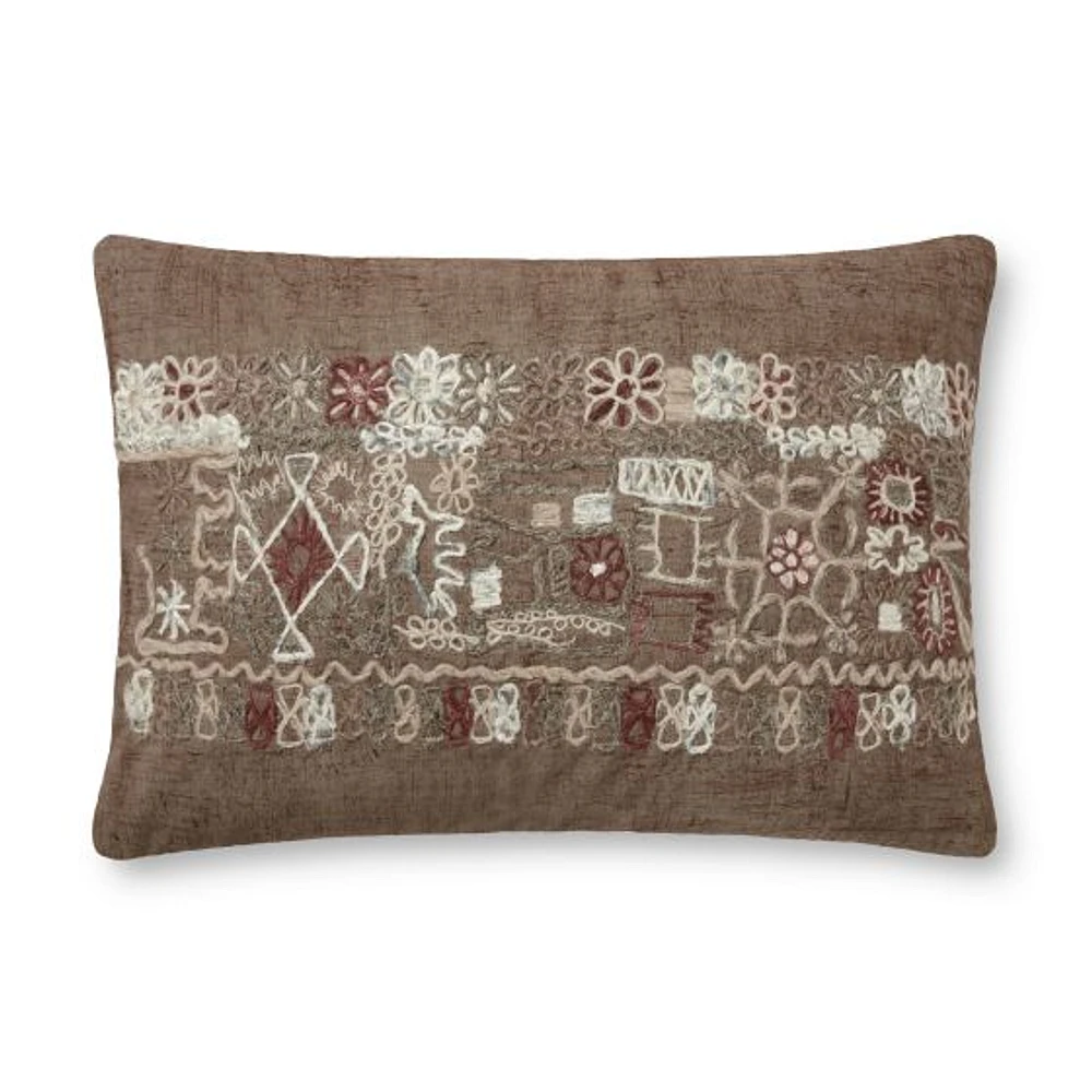 Loloi Dax Taupe and Multi Cushion