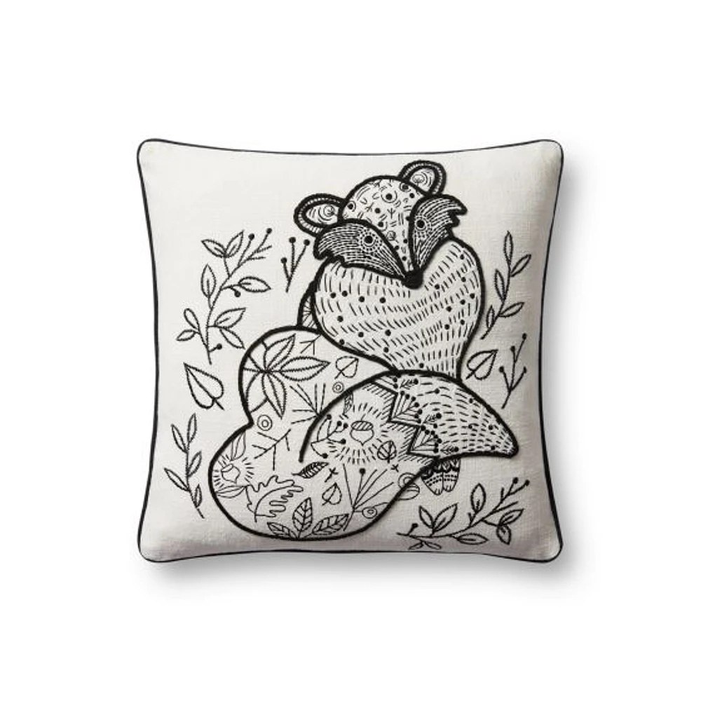 Loloi Grady Black and Natural Cushion