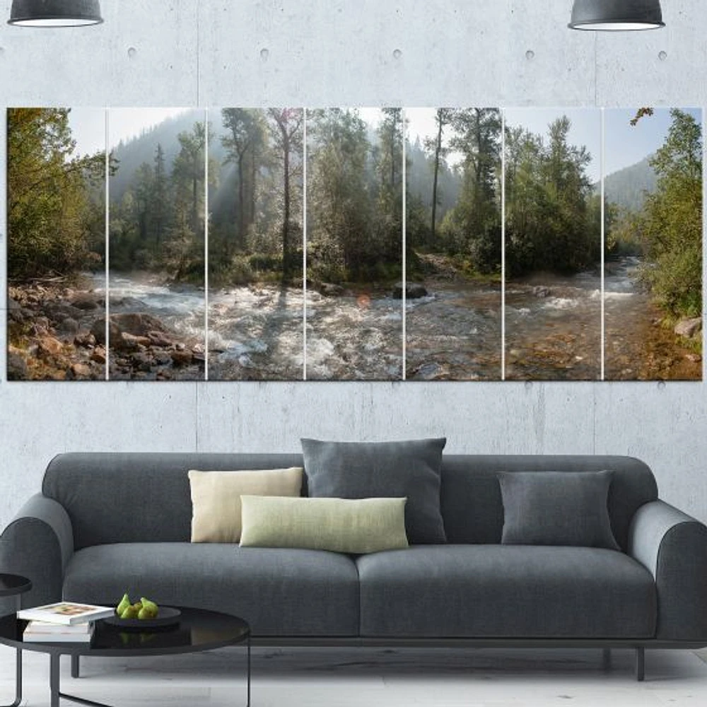 Mountain River Panorama  Wall Art