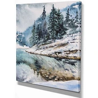 Mountain Hill Reflected Water  Wall Art