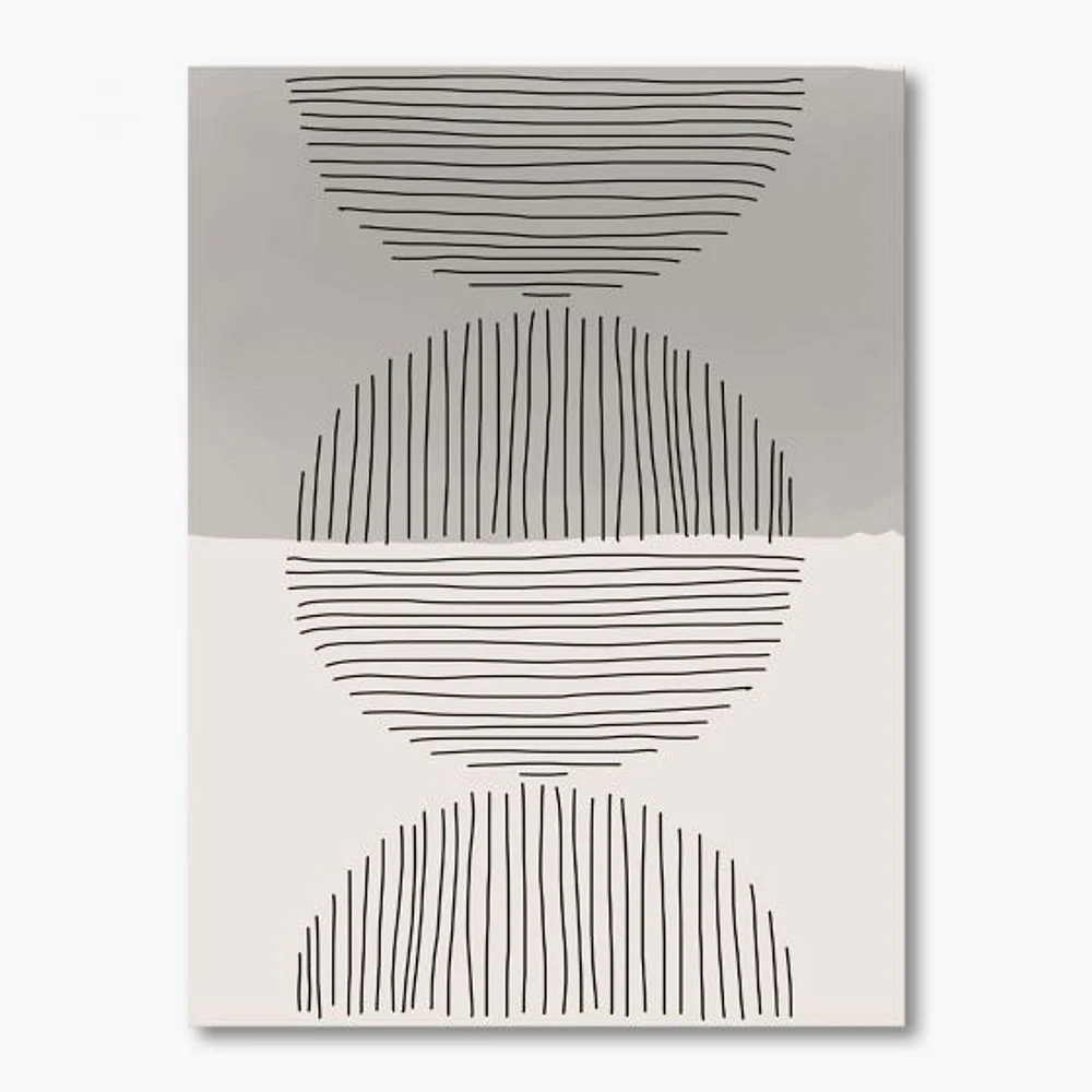 Minimal Geometric Lines and Circle IX  Wall Art