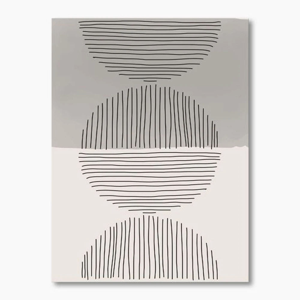 Minimal Geometric Lines and Circle IX  Wall Art