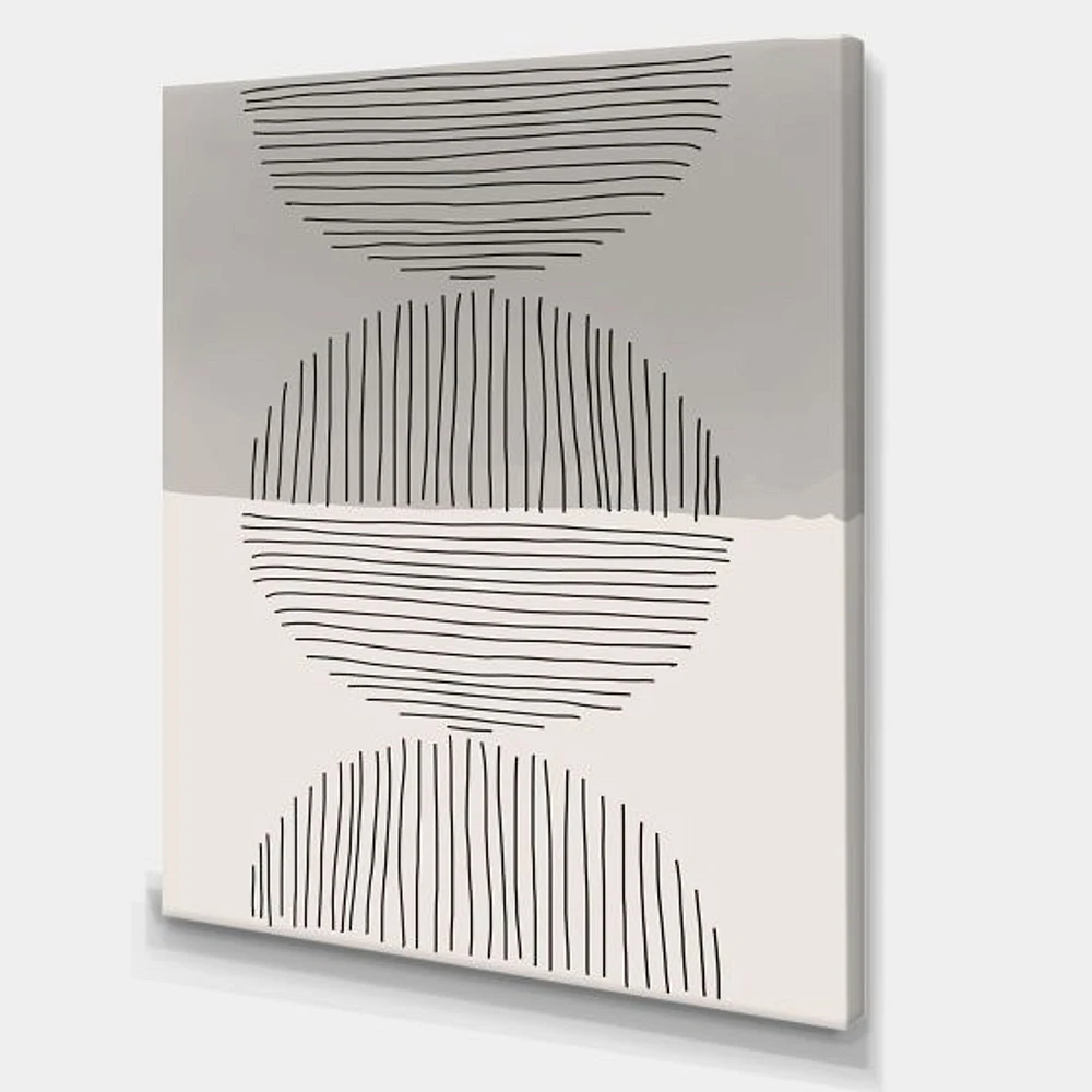Minimal Geometric Lines and Circle IX  Wall Art