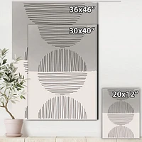 Minimal Geometric Lines and Circle IX  Wall Art