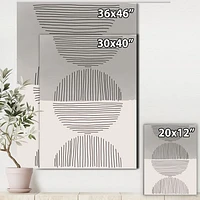 Minimal Geometric Lines and Circle IX  Wall Art