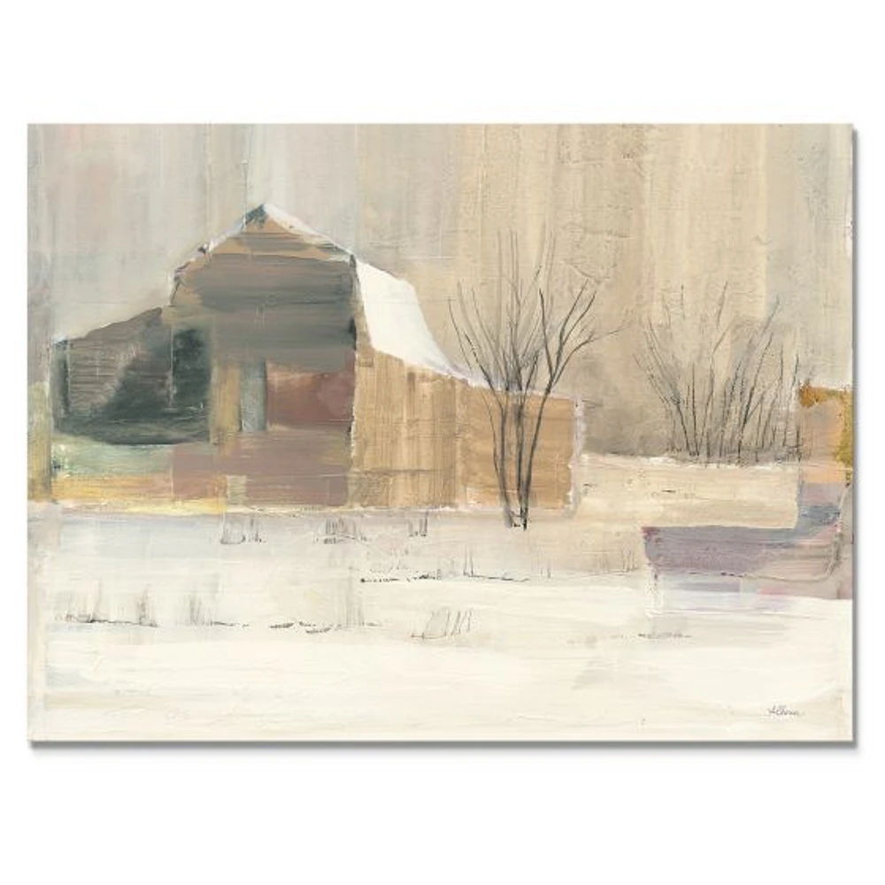 Winter on the Farm house  Canvas Art