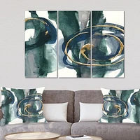 Indigo and Gold III  Canvas Wall Art Print
