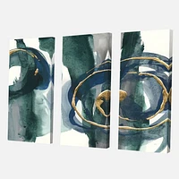 Indigo and Gold III  Canvas Wall Art Print