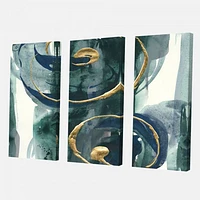 Toile « Mettalic Indigo and Gold II