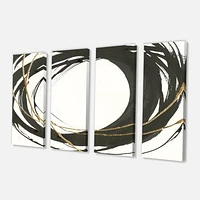 Gold Glamour Circle II  Canvas Wall Art