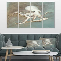 Octopus Treasures from the Sea Canvas Wall Art