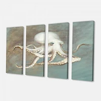 Octopus Treasures from the Sea Canvas Wall Art