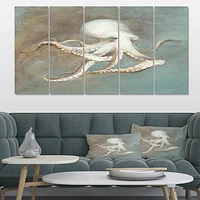 Octopus Treasures from the Sea Canvas Wall Art