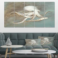 Octopus Treasures from the Sea Canvas Wall Art