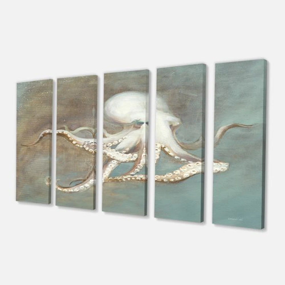 Octopus Treasures from the Sea Canvas Wall Art