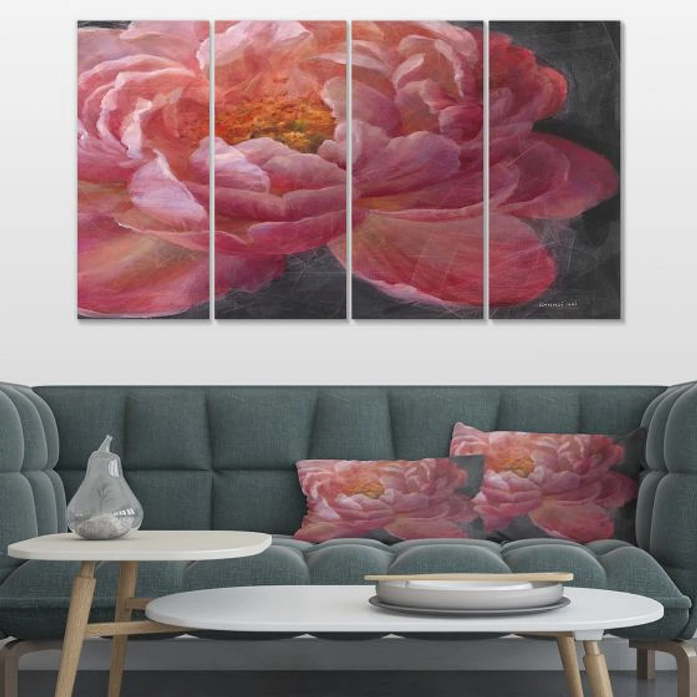 Vivid Pink Peonies I Canvas Wall Art